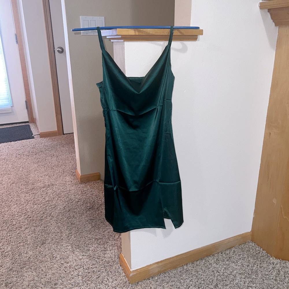 Emerald green dress